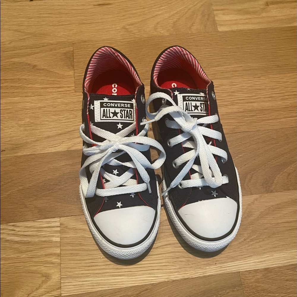 Converse All Stars stars and striped shoes size 2